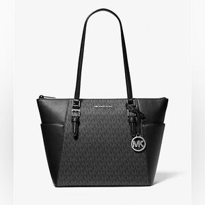 NWT Michael Kors Black and Gray Signature Tote